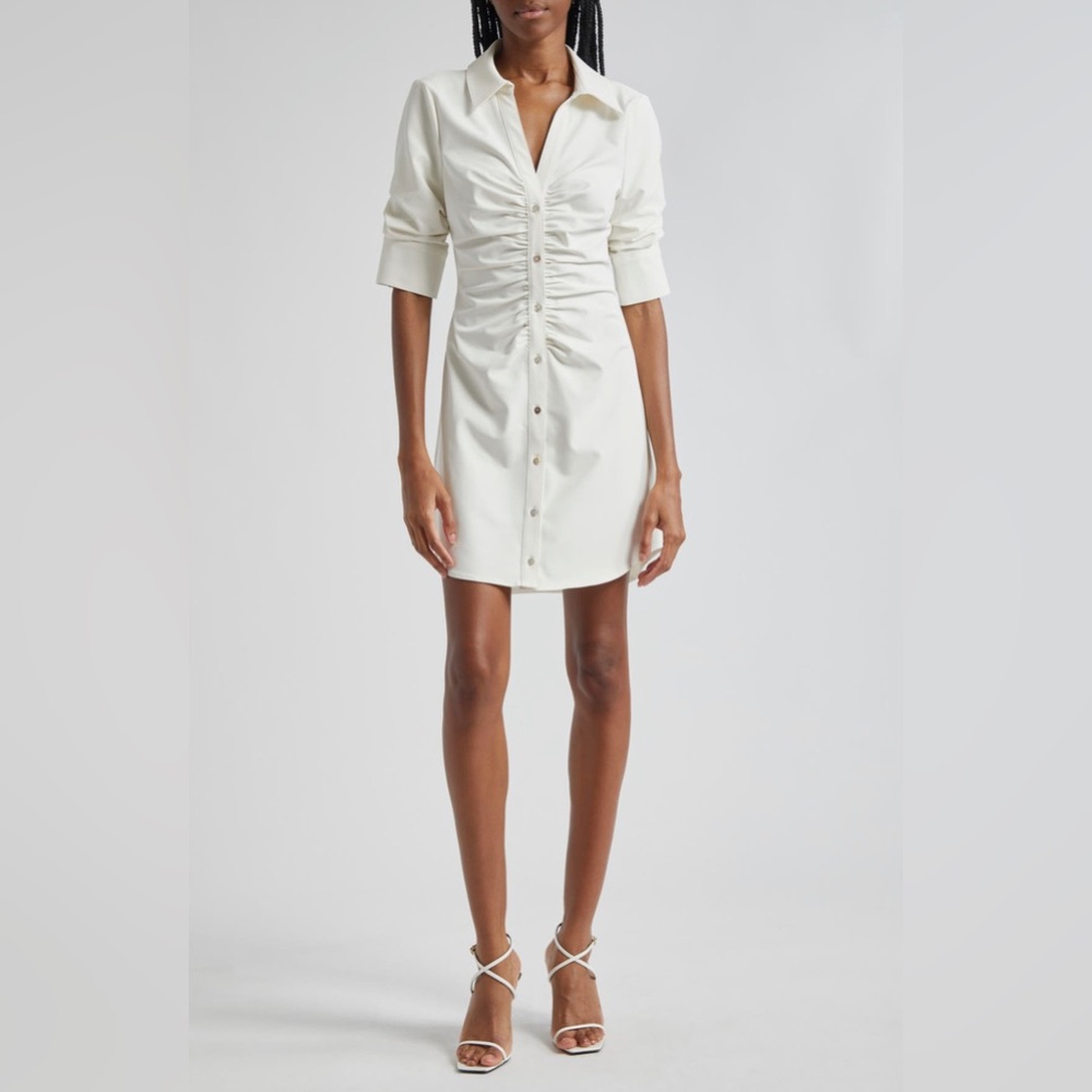 Cinq a sept elina gathered shirt dress